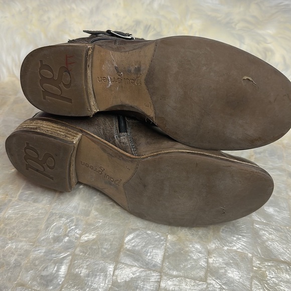 Paul Green Austria Ally Burnished Leather Biker Motorcycle Boot Booties Size 5.5 - Picture 6 of 10